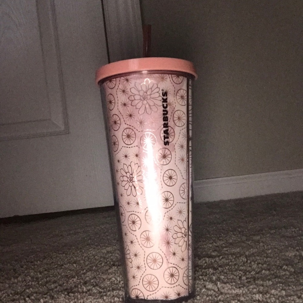 pink starbucks re-usable cup